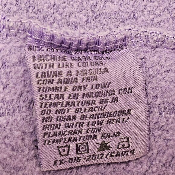 Vtg Y2K Savannah GA Cropped Sweatshirt Size Medium Purple Raw Hems Preppy Grunge - Picture 6 of 7